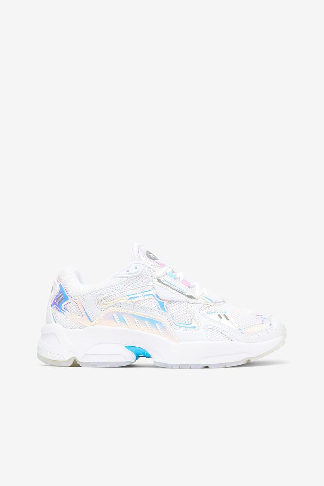 Fila Trainers Womens White Archive Rjv Iridescent - Ireland 46509-PZGX